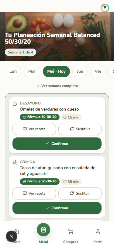 Tu semana, con Lonche y Refrigerio incluido